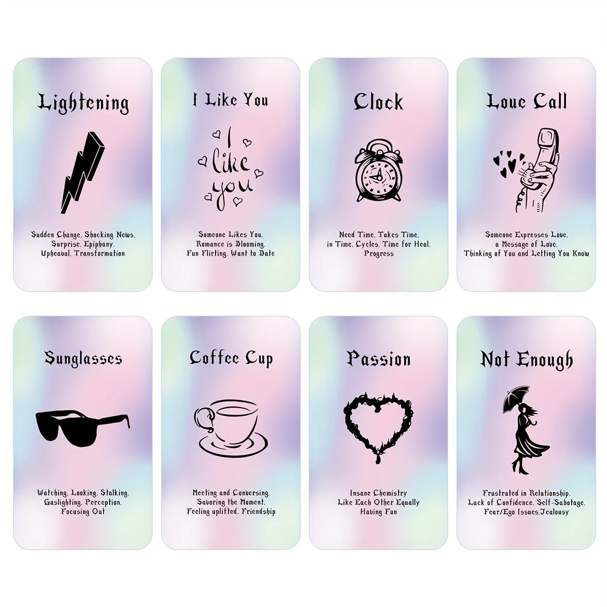 40/54 Sheets Tarot Set,Perfect Tarot Deck for Beginners,Tarot Fortune-telling Game Cards,Twin Flame Tarot Cards with Meaning