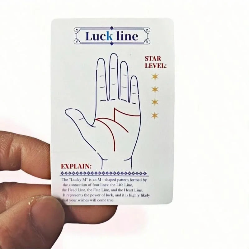 Hand Reading Tarot Card Set with Guide, 54 Mystical Divination Cards for Beginners, Inner Game Exploration Tool Gift.