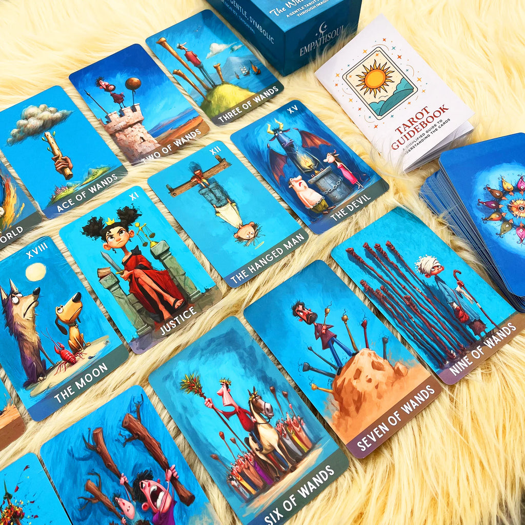 Original Tarot Card, The Whimsical Path, 78 Cards with Guidebook, Illustration Style, Card games, Divination Tools, 12*7cm, 14+