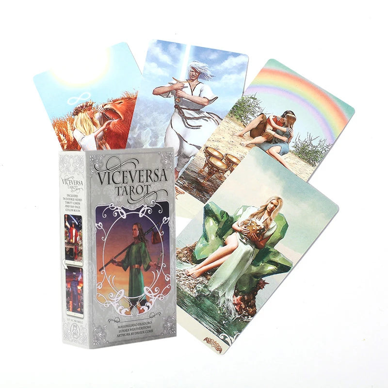 78pcs Vice Versa Tarot Kit Tarot Cards Oracle Deck Family Party Board Game Tarot Cards